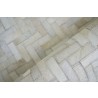 Exquisite Rugs Mosaic Leather Cowhide Ivory Area Rug 4055-006