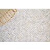 Exquisite Rugs Mosaic Leather Cowhide Ivory Area Rug 4055-005