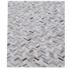 Exquisite Rugs Mosaic Leather Cowhide Silver Area Rug 4056-006