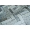 Exquisite Rugs Mosaic Leather Cowhide Silver Area Rug 4056-002 - Exquisite Rugs Mosaic Leather Cowhide Silver Area Rug 4056-002