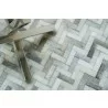 Exquisite Rugs Mosaic Leather Cowhide Silver Area Rug 4056-005 - Exquisite Rugs Mosaic Leather Cowhide Silver Area Rug 4056-005