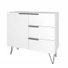 Manhattan Comfort Beekman 35.43 Dresser with 2 Shelves in White Front - Manhattan Comfort Beekman 35.43 Dresser with 2 Shelves in White Front