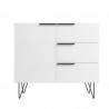 Manhattan Comfort Beekman 35.43 Dresser with 2 Shelves in White Front
