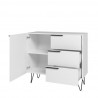 Manhattan Comfort Beekman 35.43 Dresser with 2 Shelves in White Open
