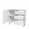 Manhattan Comfort Beekman 35.43 Dresser with 2 Shelves in White Open - Manhattan Comfort Beekman 35.43 Dresser with 2 Shelves in White Open