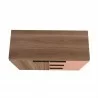 Manhattan Comfort Beekman 35.43 Dresser with 2 Shelves in Brown and Pink Top - Manhattan Comfort Beekman 35.43 Dresser with 2 Shelves in Brown and Pink Top