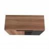 Manhattan Comfort Beekman 35.43 Dresser with 2 Shelves in Brown and Black Top - Manhattan Comfort Beekman 35.43 Dresser with 2 Shelves in Brown and Black Top