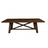 Alpine Furniture Newberry Rectangular Dining Table in Medium Brown - Front