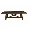 Alpine Furniture Newberry Rectangular Dining Table in Medium Brown - Front - Alpine Furniture Newberry Rectangular Dining Table in Medium Brown - Front