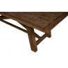 Alpine Furniture Newberry Rectangular Dining Table in Medium Brown - Top Angled View