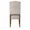 Alpine Furniture Newberry Set of 2 Button Tufted Parson Chairs in Weathered Natural - Back - Alpine Furniture Newberry Set of 2 Button Tufted Parson Chairs in Weathered Natural - Back