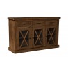 Alpine Furniture Newberry Sideboard in Medium Brown - Angled