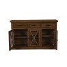 Alpine Furniture Newberry Sideboard in Medium Brown - Front with opened Cabinet