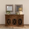 Alpine Furniture Newberry Sideboard in Medium Brown - Front Lifestyle