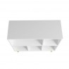 Manhattan Comfort Essex 33.66 Low Bookcase with 5 Shelves in White and Zebra Top
