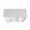 Manhattan Comfort Essex 33.66 Low Bookcase with 5 Shelves in White and Zebra Top - Manhattan Comfort Essex 33.66 Low Bookcase with 5 Shelves in White and Zebra Top