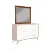 Alpine Furniture Flynn Mid CenturAlpine Furniture Flynn Mid Century Modern Two Tone Mirror, Acorn/White - Front Side Angley Modern Two Tone Mirror, Acorn/White - Lifestyle 2 - Alpine Furniture Flynn Mid CenturAlpine Furniture Flynn Mid Century Modern Two Tone Mirror, Acorn/White - Front Side Angley Modern Two Tone Mirror, Acorn/White - Lifestyle 2