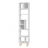 Manhattan Comfort Essex 77.95 Bookcase with 10 Shelves in White and Zebra