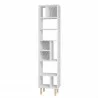 Manhattan Comfort Essex 77.95 Bookcase with 10 Shelves in White and Zebra - Manhattan Comfort Essex 77.95 Bookcase with 10 Shelves in White and Zebra