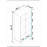 Manhattan Comfort Essex 60.23 Double Bookcase with 8 Shelves in White and Zebra Size