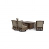 Tortuga Outdoor Rio Vista 5 pc Fire Table Chat Set With Outdoor Wicker Swivel Chairs 11