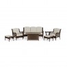 Tortuga Outdoor Rio Vista 7pc Fire Table Sofa Set (Sandstone) 16