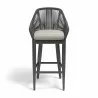 Milano Barstool in Echo Ash w/ Self Welt - Front Angle - Milano Barstool in Echo Ash w/ Self Welt - Front Angle