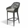 Milano Barstool in Echo Ash w/ Self Welt - Front Side Angle - Milano Barstool in Echo Ash w/ Self Welt - Front Side Angle