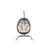 Sunset West Milano Hanging Chair With Cushions In Echo Ash - Front