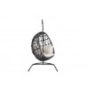 Milano Hanging Chair in Echo Ash w/ Self Welt - Front Side Angle