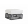 Sunset West Milano Ottoman with Cushion in Echo Ash - Front Side Angle