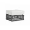 Sunset West Milano Ottoman with Cushion in Echo Ash - Front Side Angle - Sunset West Milano Ottoman with Cushion in Echo Ash - Front Side Angle