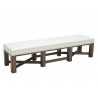 Sunpan Brixton Bench - Ivory - Angled