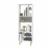 Manhattan Comfort Essex 60.23 Décor Bookcase with 8 Shelves in White and Zebra Front - Manhattan Comfort Essex 60.23 Décor Bookcase with 8 Shelves in White and Zebra Front
