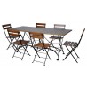 French Cafe Bistro 32" x 48" Rectangular Folding Table