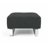 Innovation Living Supremax/Cassius D.E.L. Ottoman - Boucle Black Raven - Front View - Innovation Living Supremax/Cassius D.E.L. Ottoman - Boucle Black Raven - Front View