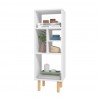 Manhattan Comfort Essex 42.51 Bookcase with 5 Shelves in White and Zebra Front