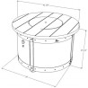 Outdoor Greatroom Company Edison Fire Table - Dimension