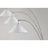 Adesso Braxton 3-Arm Arc Lamp Brushed Steel - Adesso Braxton 3-Arm Arc Lamp Brushed Steel