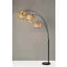 Adesso Bowery 3-Arm Arc Lamp Black
