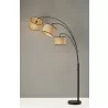 Adesso Bowery 3-Arm Arc Lamp Black - Adesso Bowery 3-Arm Arc Lamp Black