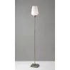 Adesso Roxy Floor Lamp Brushed Steel  - Adesso Roxy Floor Lamp Brushed Steel 