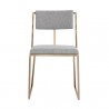 Sunpan Makena Dining Chair Monument Pebble - Front Angle