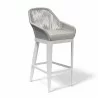 Miami Barstool in Echo Ash w/ Self Welt - Front Side Angle - Miami Barstool in Echo Ash w/ Self Welt - Front Side Angle