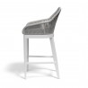 Sunset West Miami Barstool with cushions in Echo Ash - Side Angle