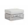 Miami Ottoman in Echo Ash w/ Self Welt - Front Side Angle - Miami Ottoman in Echo Ash w/ Self Welt - Front Side Angle