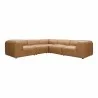 Moe's Home Collection Form Dream Modular Sectional Sonoran Tan Leather - Front Side Angle - Moe's Home Collection Form Dream Modular Sectional Sonoran Tan Leather - Front Side Angle