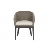 Sunset West Marbella Dining Chair With Cushions In Echo Ash - Front Without Pillow