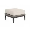 Marbella Ottoman in Echo Ash w/ Self Welt - Front Side Angle - Marbella Ottoman in Echo Ash w/ Self Welt - Front Side Angle