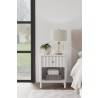 Alpine Furniture Stapleton 1 Drawer Nightstand in White - Lifestyle